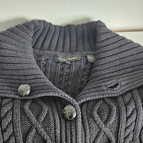 Jeanne Pierre Black Cardigan, SZ: XL - Picture 4 of 7